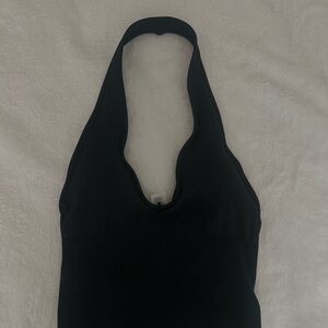 TALA Sculpt Seamless Halter Tank - Black Marl